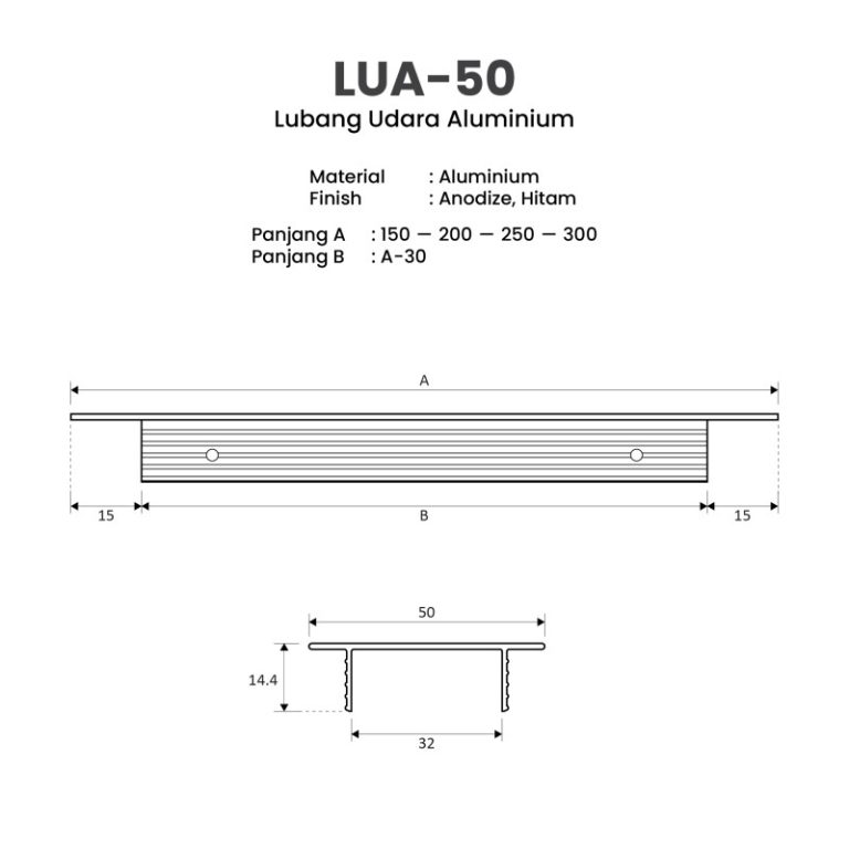 Lubang Udara Aluminium - LUA - Huben Indonesia